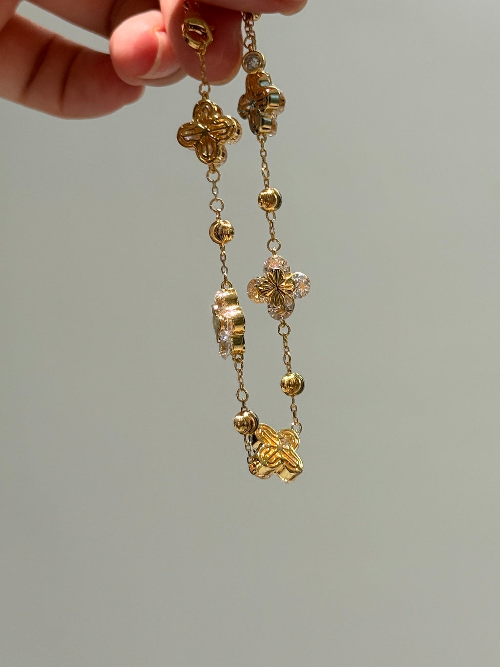 Dainty Clover Chain Bracelet