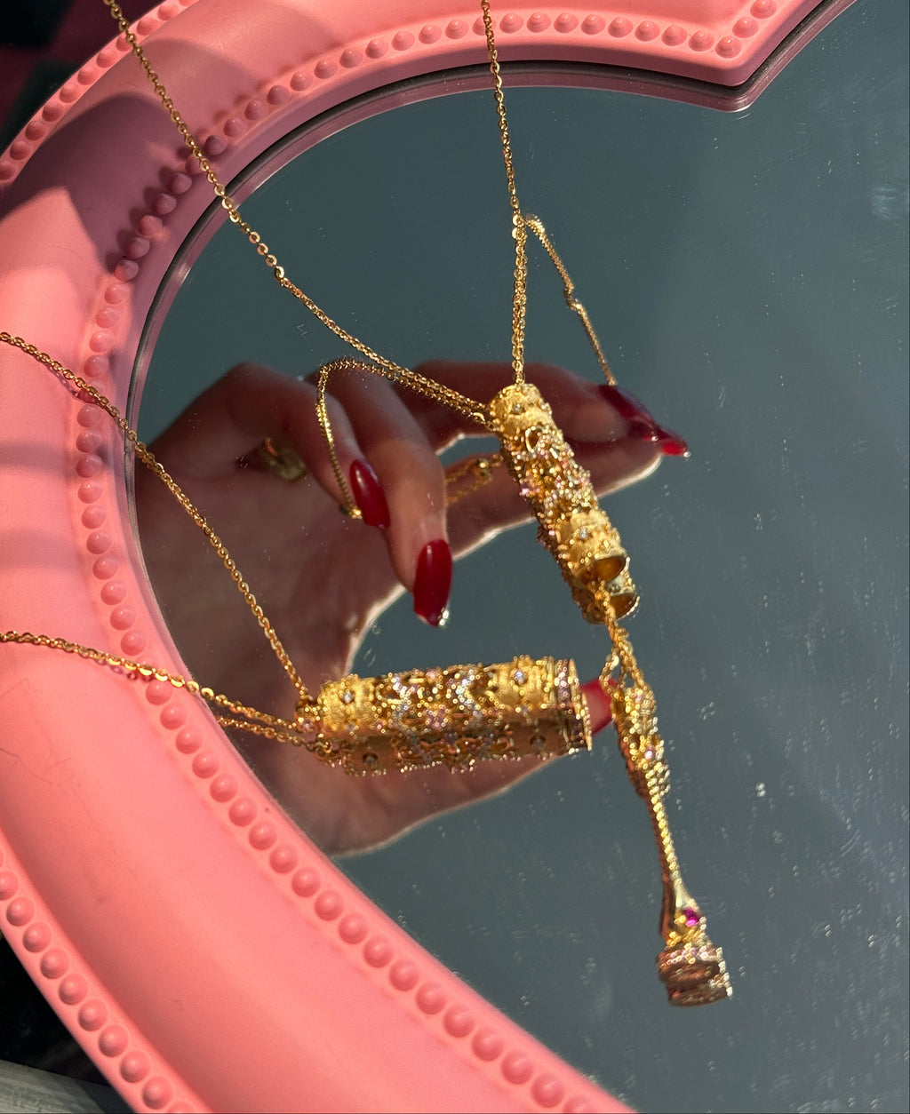Golden Secret Vial Necklace