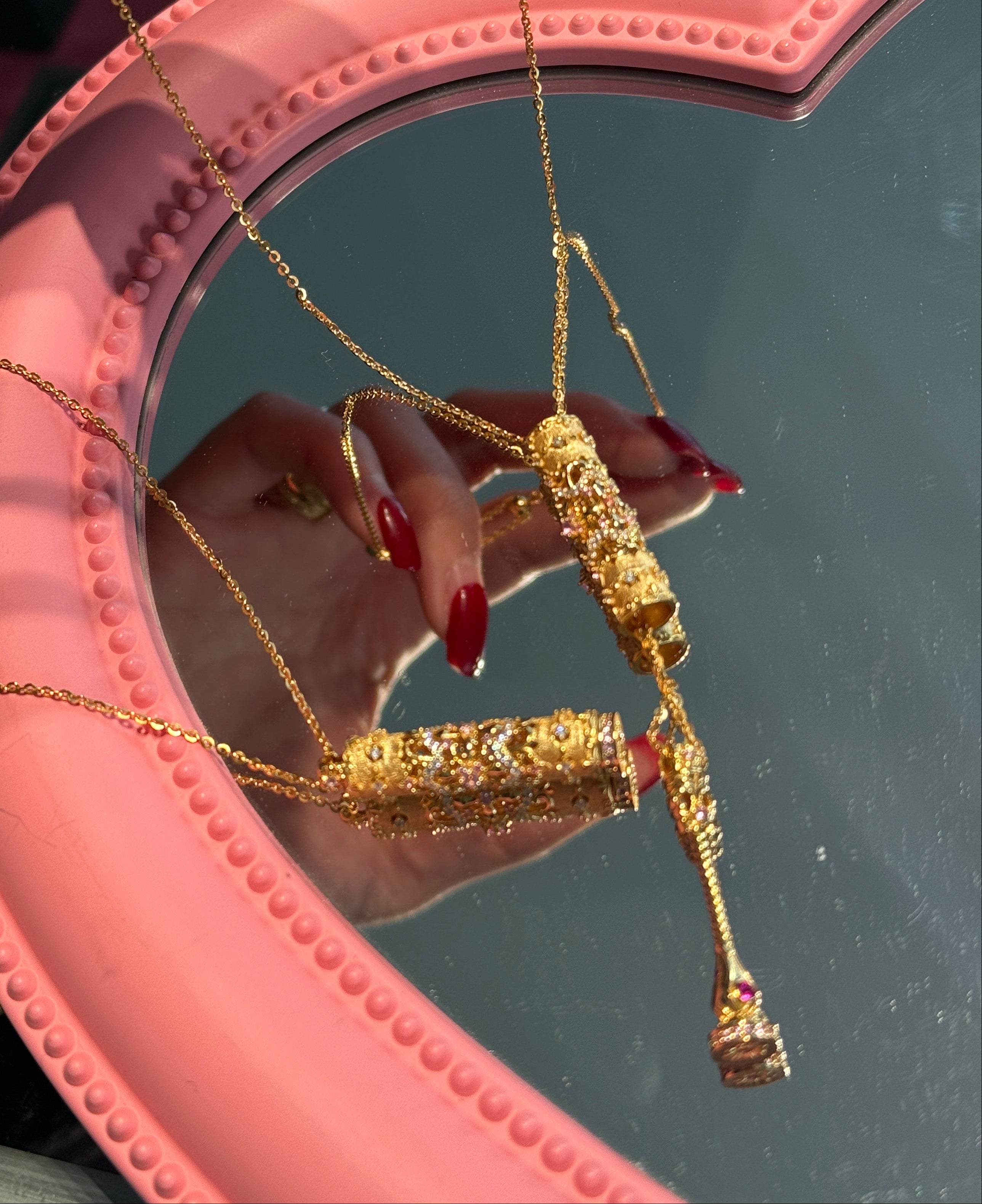 Golden Secret Vial Necklace