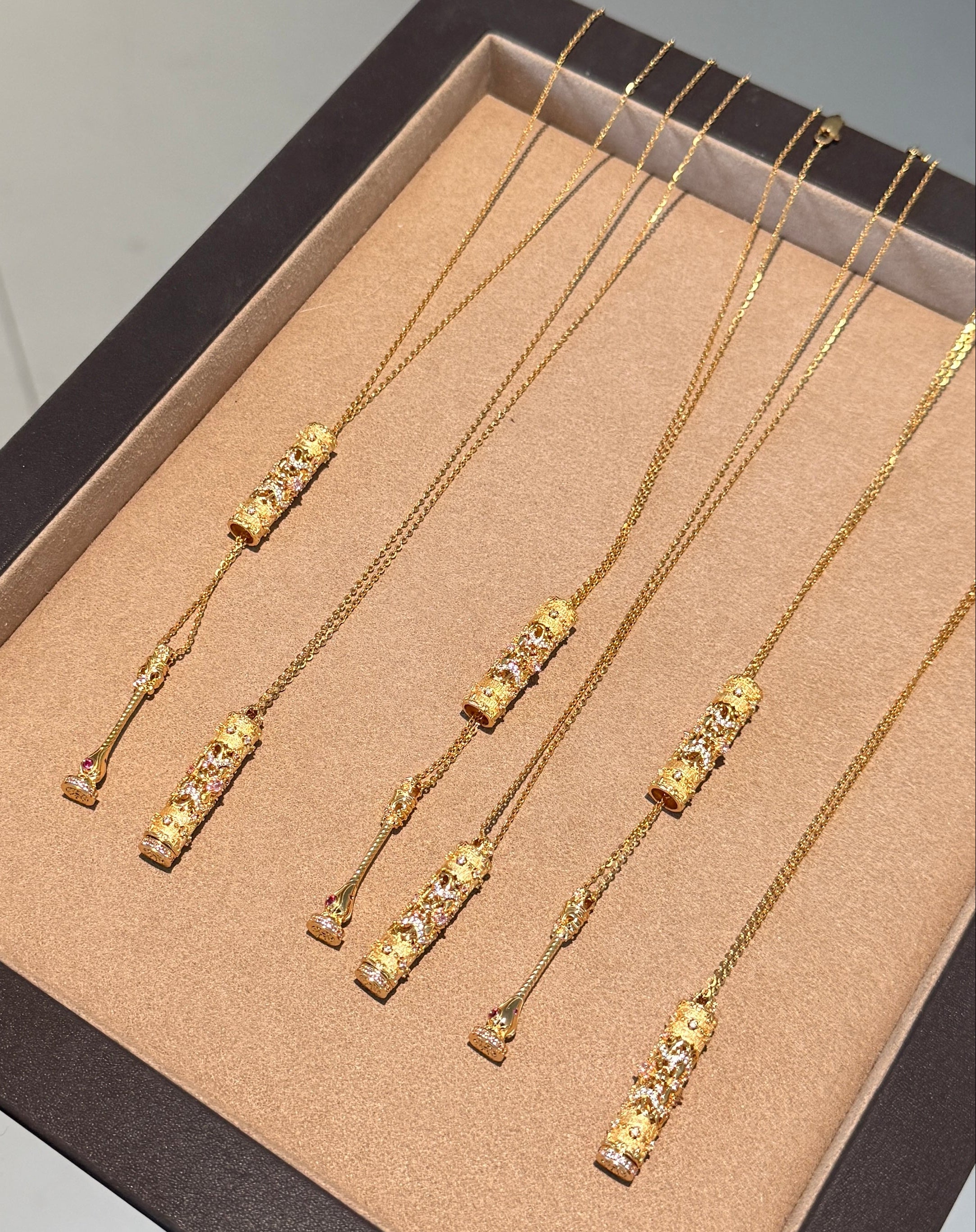 Golden Secret Vial Necklace
