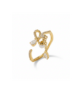 Bow & Teardrop Dangle Open Ring