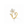 Twig Blossom & Teardrop Open Ring