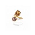 Amber & Mauve Toi et Moi Ring