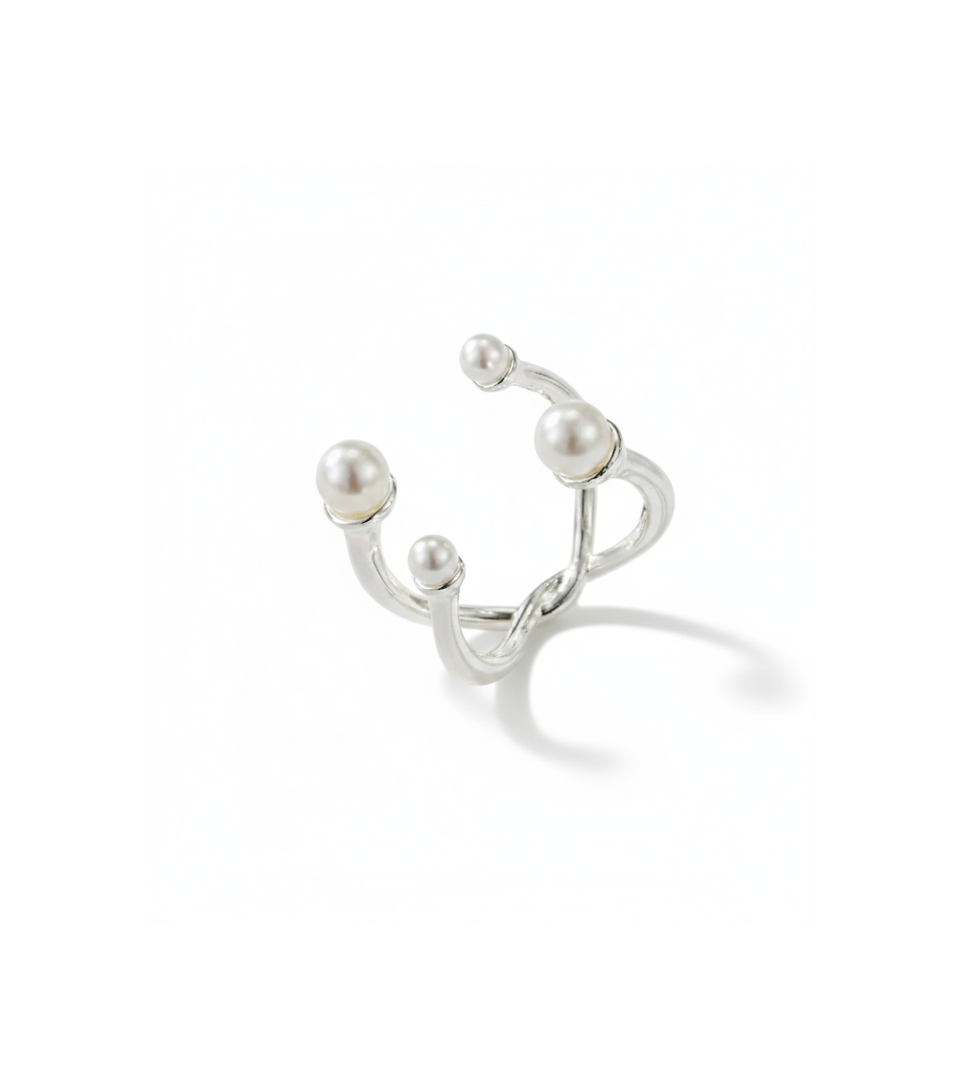 Pearl Vine Open Ring