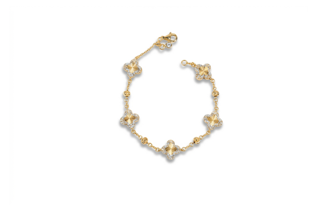 Dainty Clover Chain Bracelet
