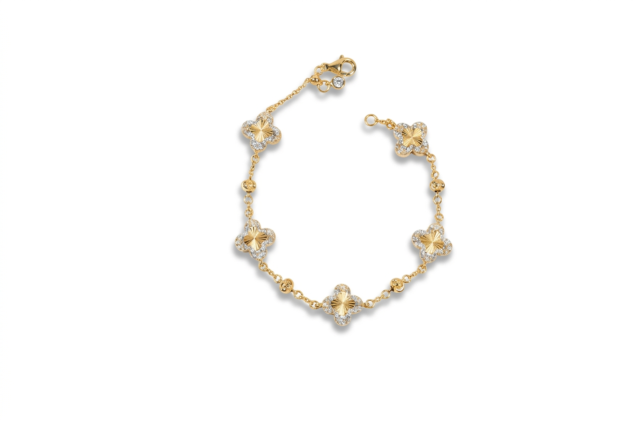 Dainty Clover Chain Bracelet