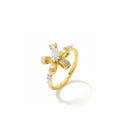 Textured Pearl Cluster Ring