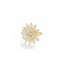 Spinning Marquise Petal Bloom Statement Ring
