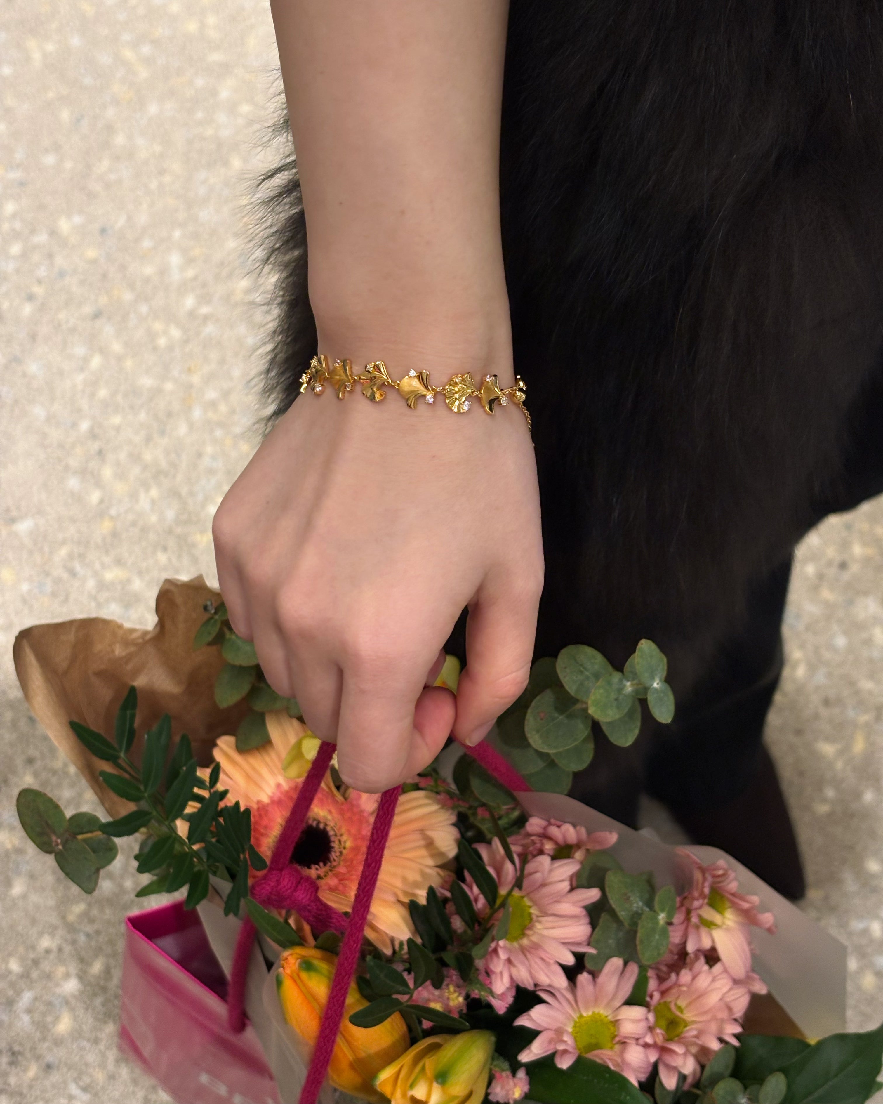 Golden Ginkgo Bracelet