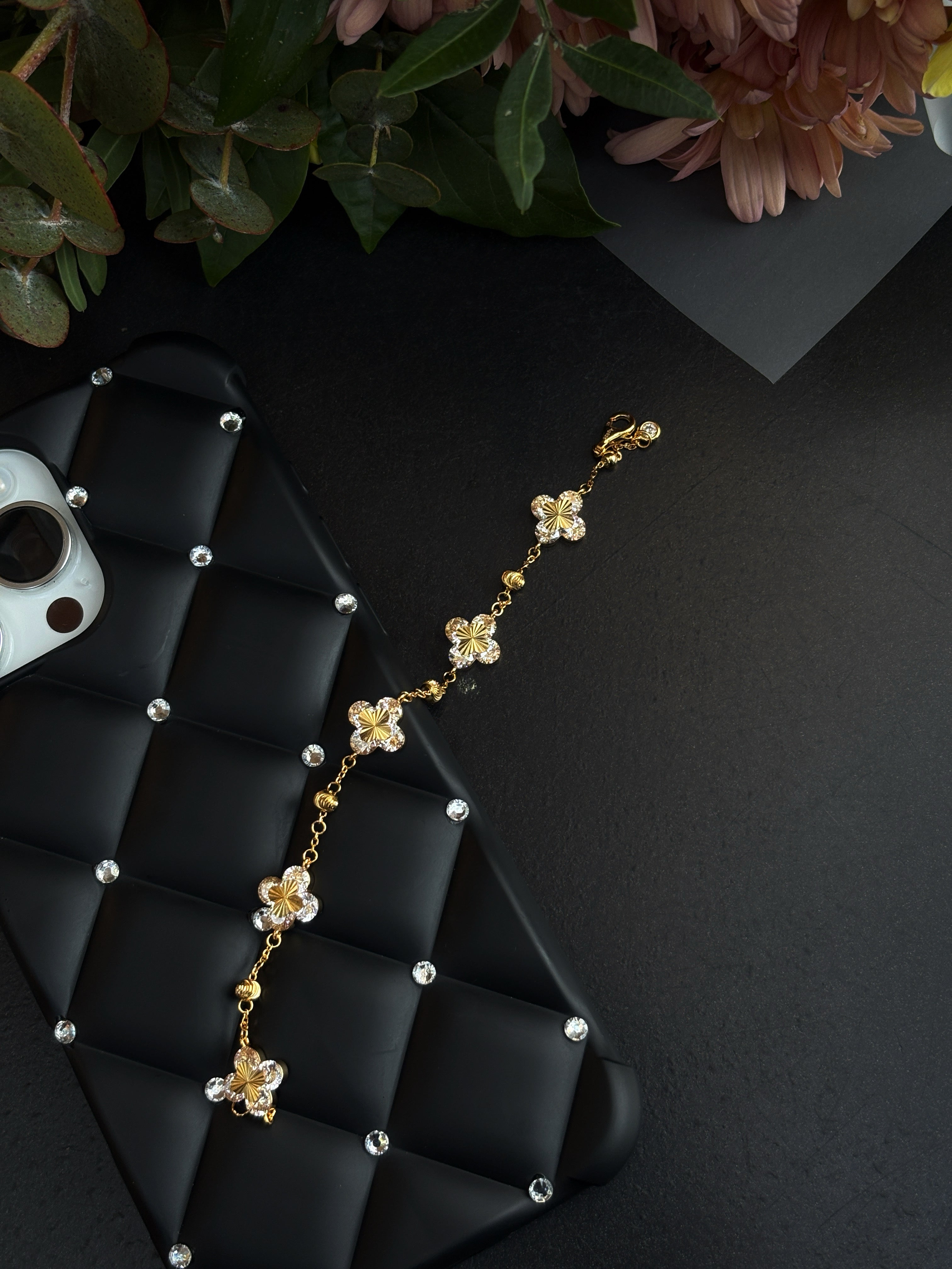 Dainty Clover Chain Bracelet