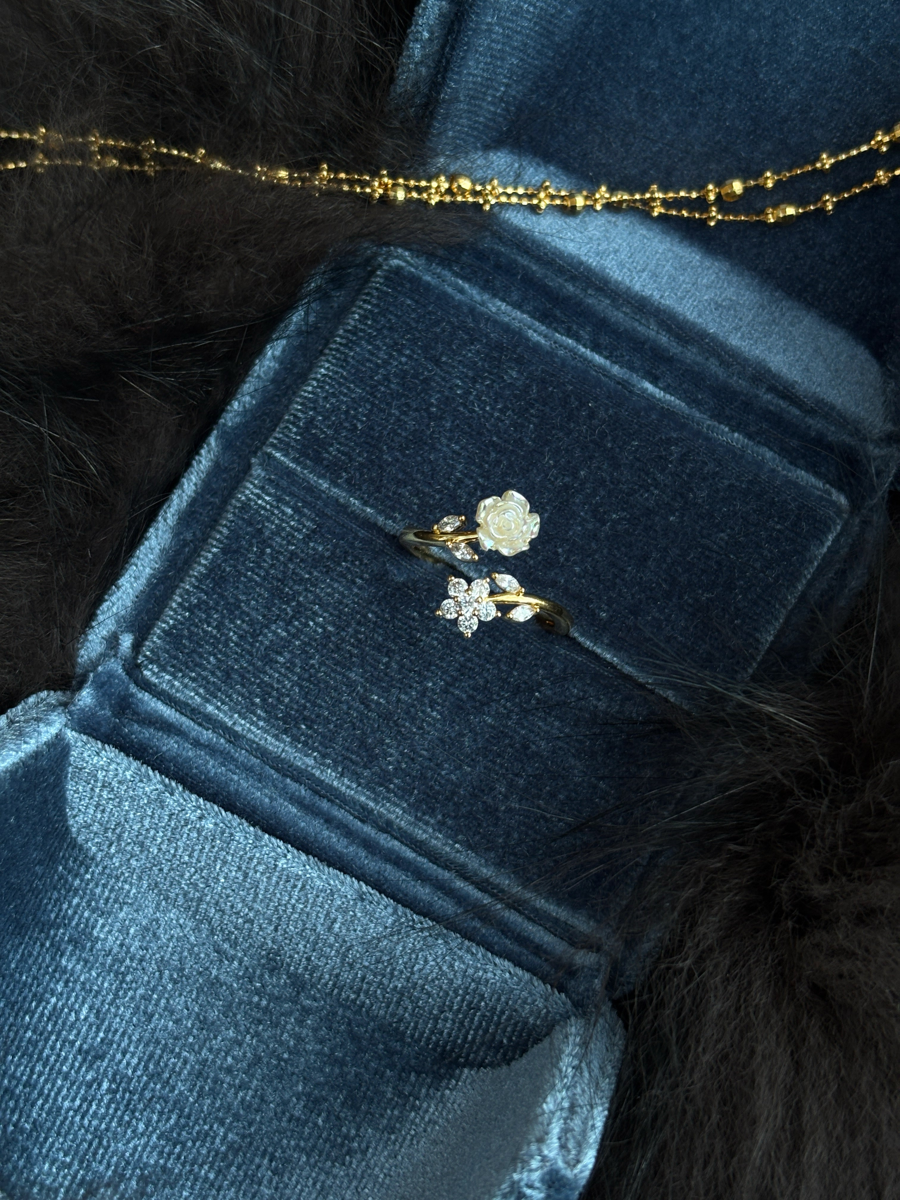 Moonlit Rose Wrap Ring