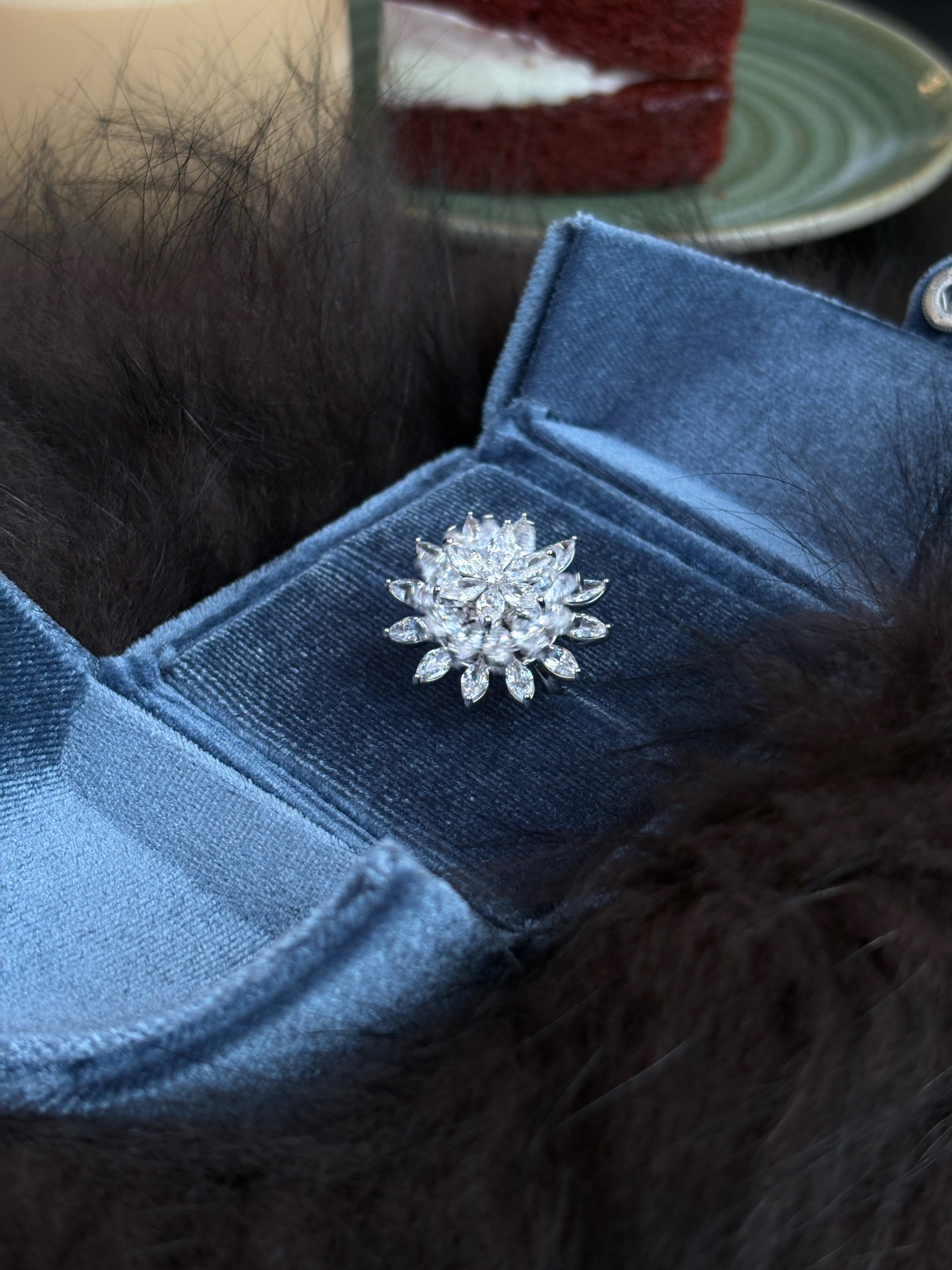 Spinning Marquise Petal Bloom Statement Ring