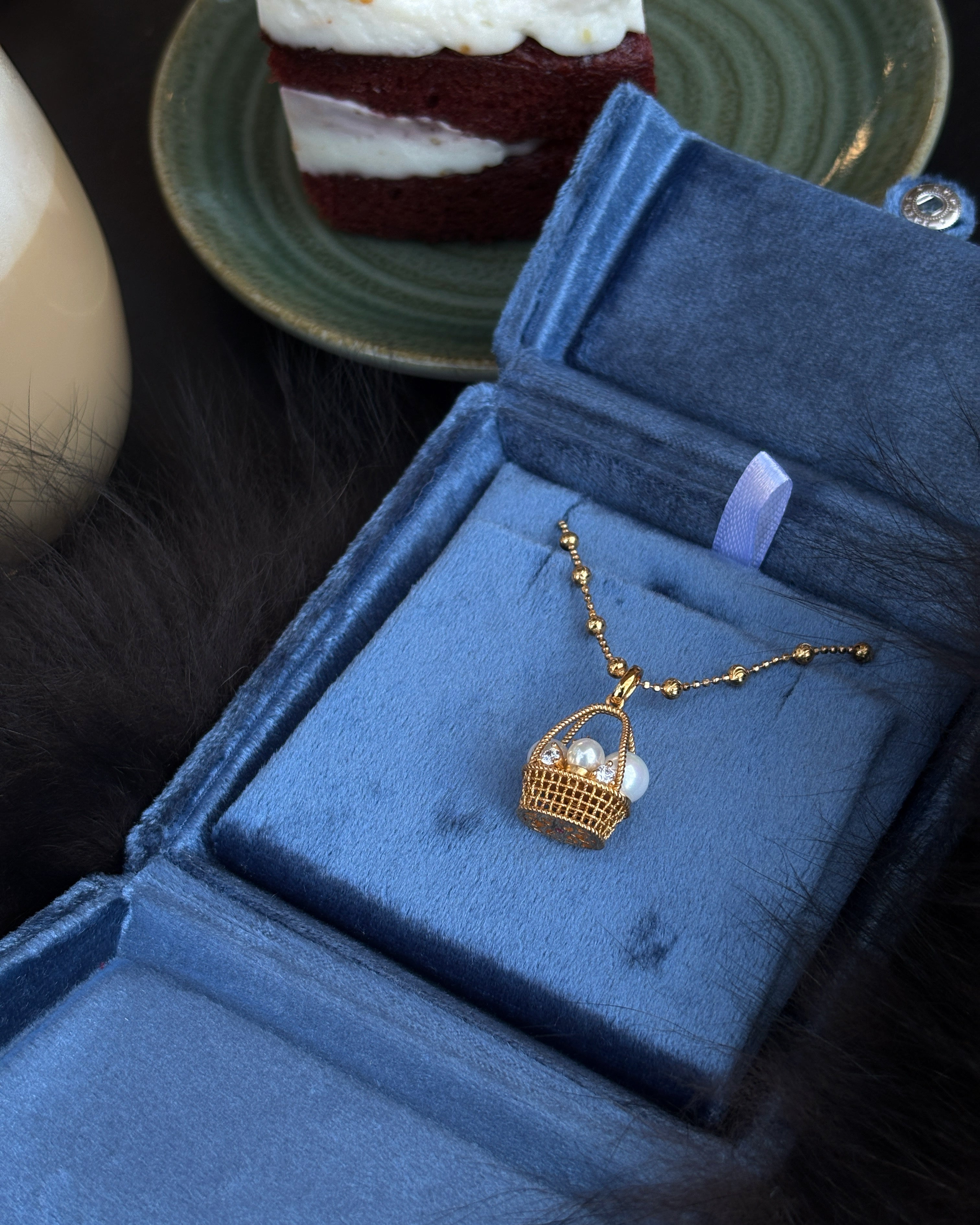 Pearl Basket Necklace